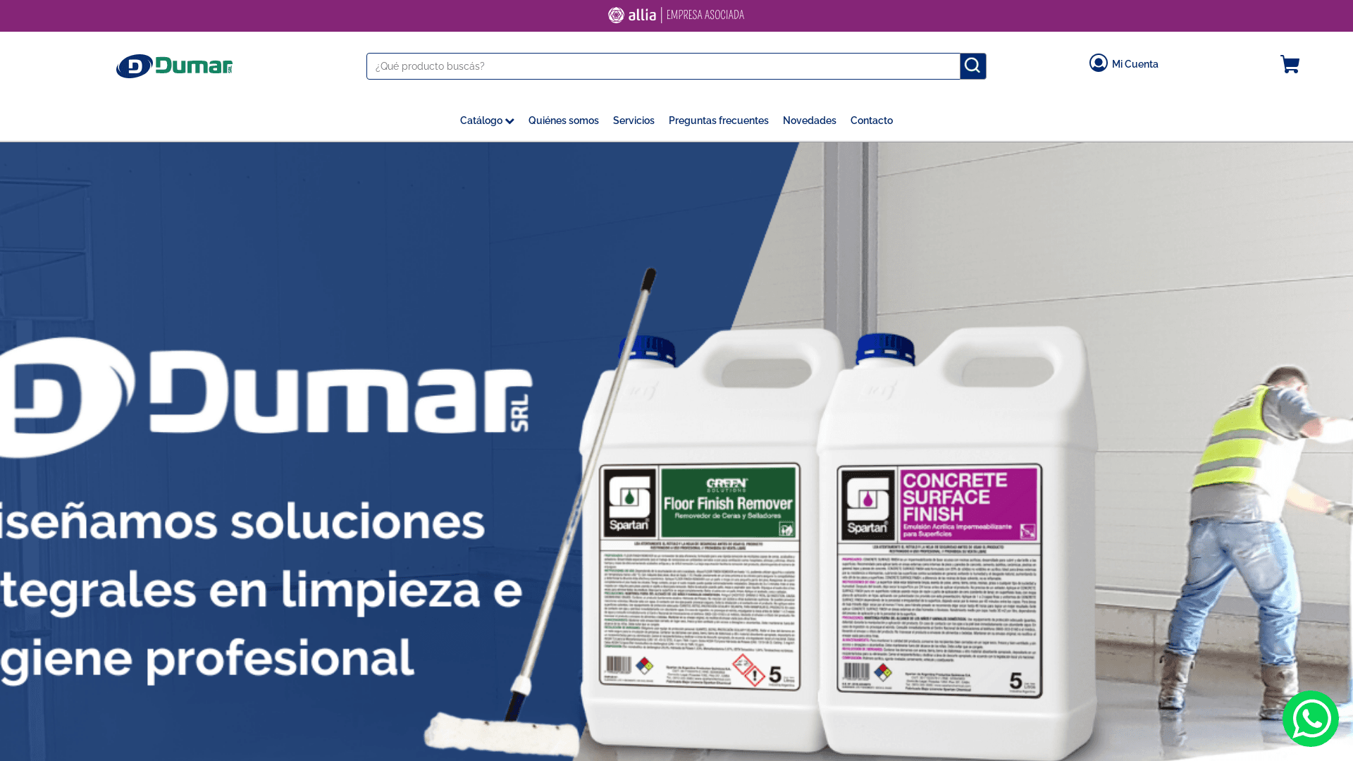 Portada del sitio de Dumar